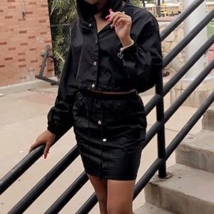 Pretty little thing black two piece set